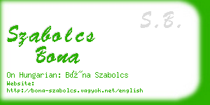 szabolcs bona business card